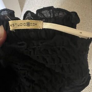 Max studio cotton skirt before knee length black size s